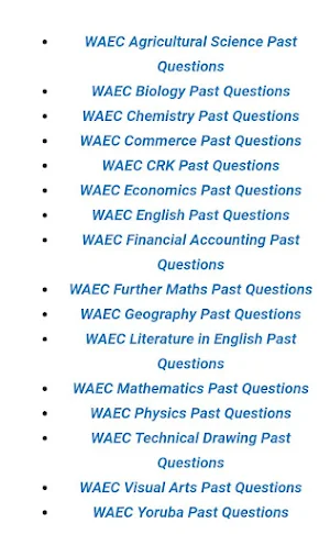 WASSCE:PAST QUESTION & ANSWERS Screenshot 0