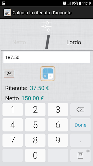 la ritenuta d'acconto Pro Screenshot 2
