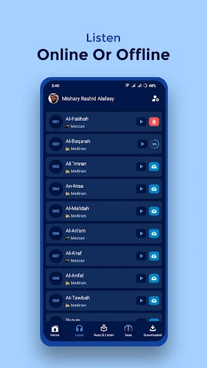 Daily Quran - Read & Listen Screenshot 2