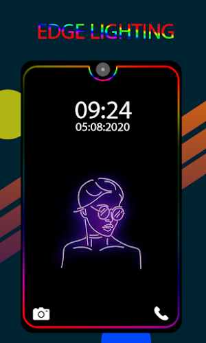 Edge Lighting Colors-Borderlight Live Wallpaper Screenshot 0