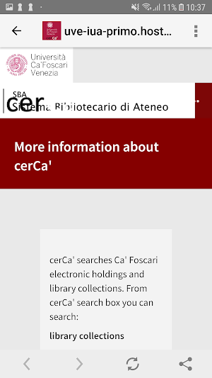 CerCa' Foscari Library System Screenshot 3