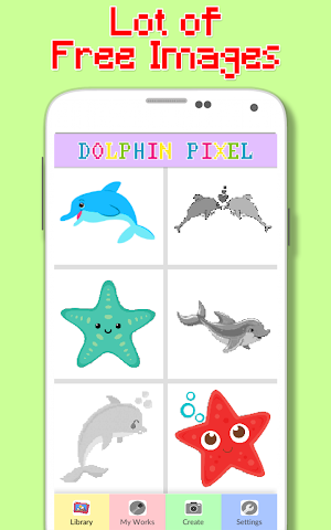 Sea Animals Dolphin And Shark Color By Number Screenshot 1