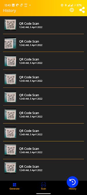QR Bar Scanner & Generator Screenshot 0