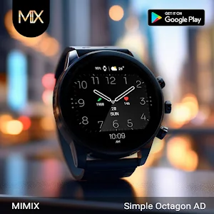 MIMIX Simple Octagon Watchface Screenshot 0