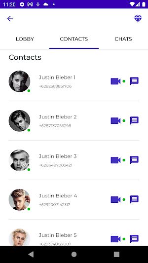 Justin Bieber Fake Video Call Screenshot 1