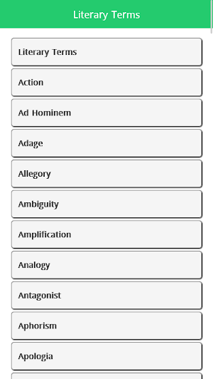 Literary Terms Screenshot 0