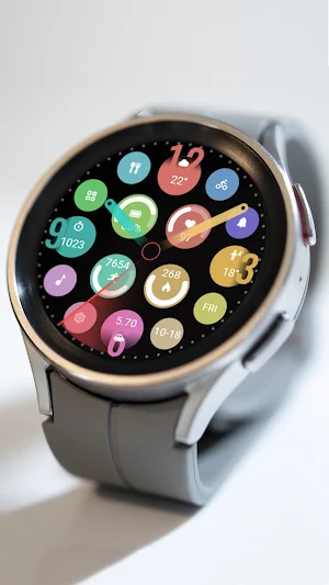 ZKinWatch Colorful Round Clock Screenshot 2