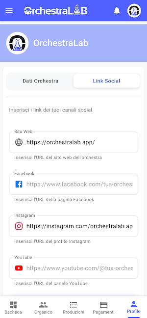 OrchestraLab: CRM e gestionale Screenshot 2
