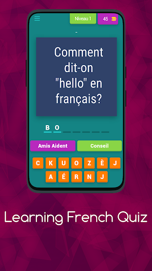 LEARNING FRENCH QUIZ Screenshot 0