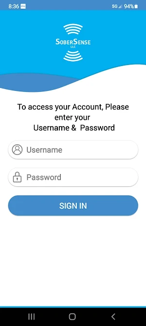 SoberSense - Mobile Applicatio Screenshot 0