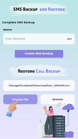 Call & SMS Backup Restore Screenshot 1