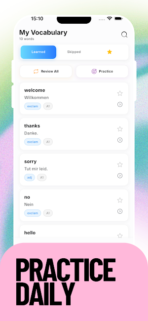 Daily Vocabulary Flashcards Screenshot 3