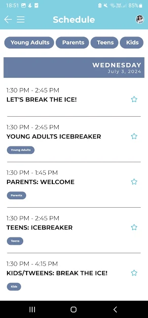 NSA Conference Guide Screenshot 2