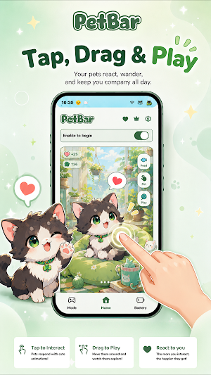 PetBar: Shimeji Emoji Battery Screenshot 0