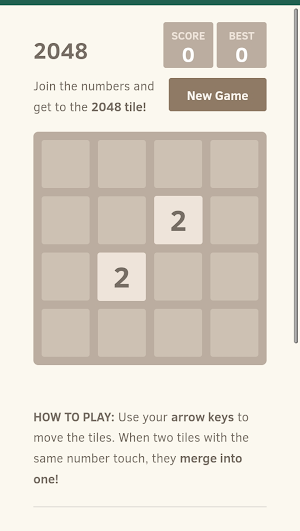 classic 2048 number puzzle Screenshot 1