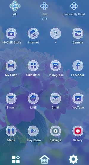 Hydrangeas and a Rainbow Theme Screenshot 2