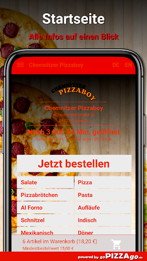 Chemnitzer Pizzaboy App Screenshot 1