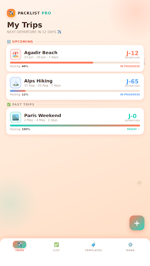 Packing List: Travel Checklist Screenshot 0