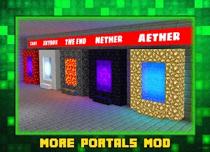 More Portals Mod for mcpe Screenshot 1
