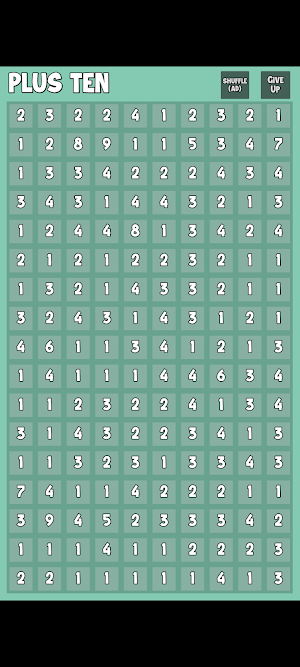 Plus Ten - Puzzle Game Screenshot 1