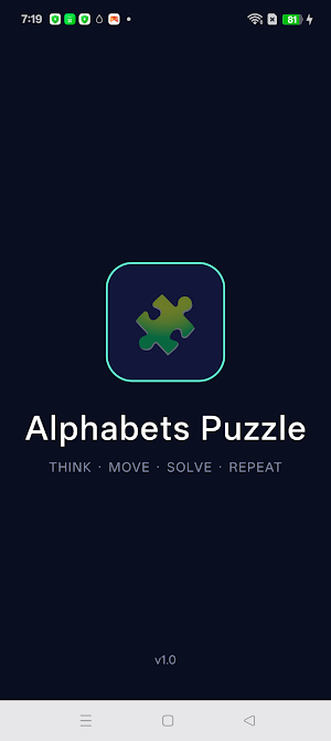 Sliding Alphabets Puzzle Game Screenshot 0