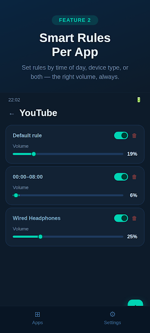 Volume Control by App — Auto Screenshot 1