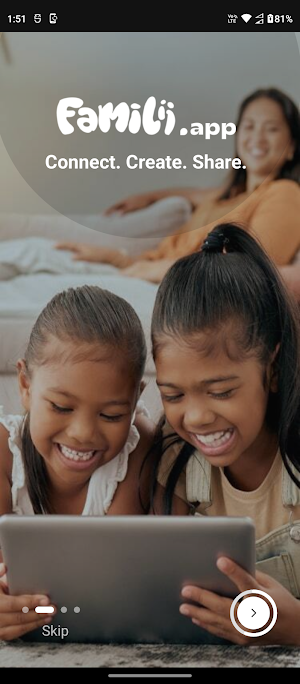 Familii App  | Connect Share | Screenshot 1