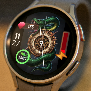 A096 Snake Hybrid Watchface Screenshot 3