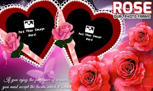 Red Rose Dual Photo Frames Screenshot 3