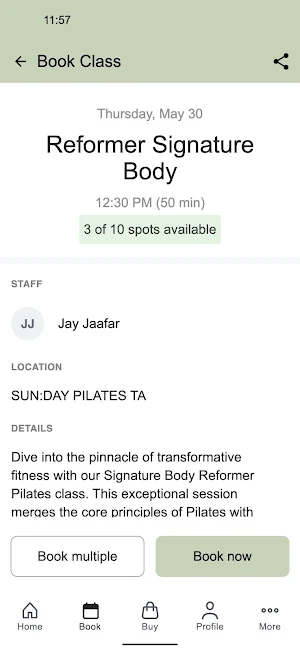 SUN:DAY Pilates Screenshot 2