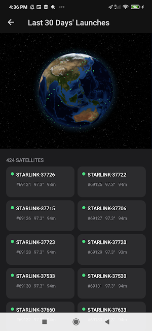 PulseSat Satellite Tracker Screenshot 1