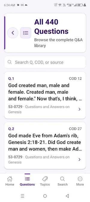 Message Questions/Answers COD Screenshot 1