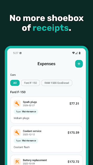 Fuel: Gas Log & MPG Tracker Screenshot 2