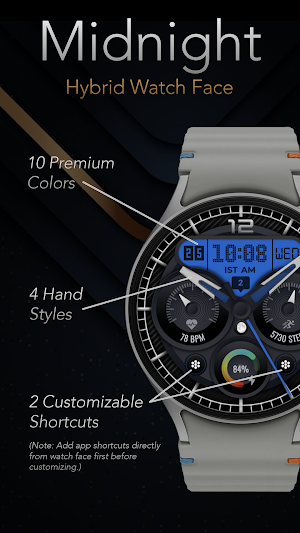 Midnight: Hybrid watch face Screenshot 2