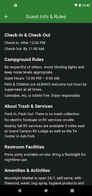 The Spark Campground Companion Screenshot 2