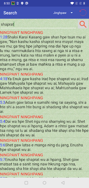 English Jinghpaw Tedim Bible Screenshot 3