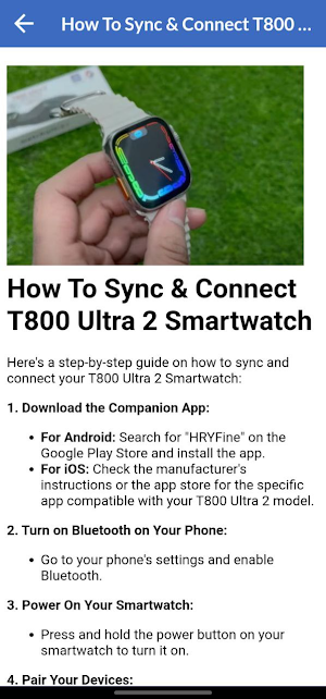 T800 Ultra 2 Smartwatch guide Screenshot 0