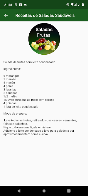 Receitas Saladas Screenshot 2