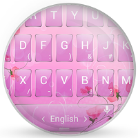 Keyboard Theme Glass Pink Flow